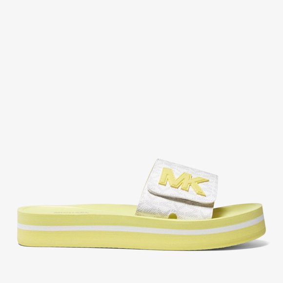 MICHAEL Michael Kors Logo Platform Slide Sandal - Picture 2 of 7